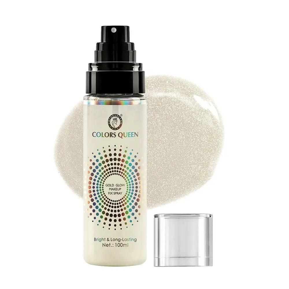 Colors Queen Gold Glow Makeup Fixer Spray – 100 ml 