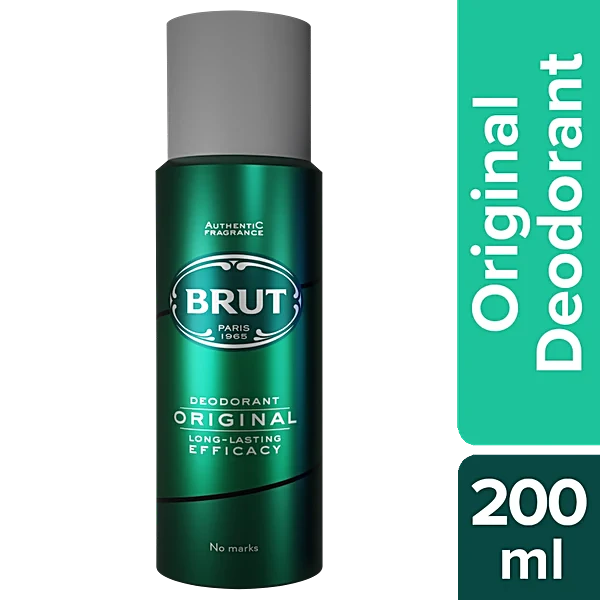 Brut Original Deodorant for Men - Long Lasting Robust Fragrance, 200 ml