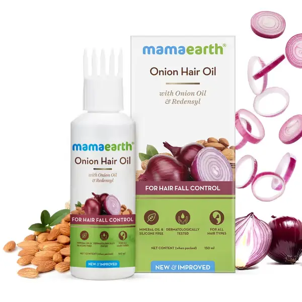 Mamaearth Onion Hair Oil with Onion & Redensyl for Hair Fall Control - 150 ml