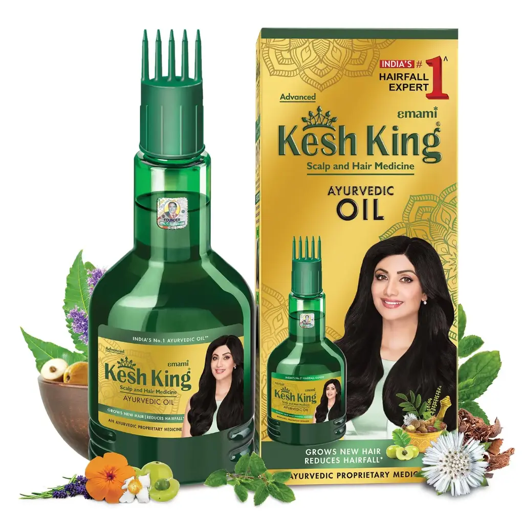 Kesh King Ayurvedic Hair Oil|Hair Growth Oil| Reduces Hairfall |21 Natural Ingredients | Grows New Hair With Bhringraja, Amla And Brahmi | 200 ML