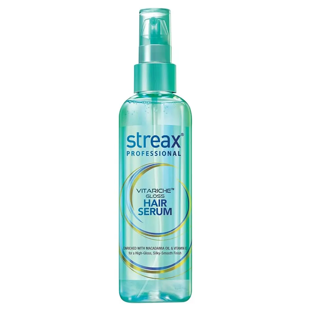 Streax Professional Vitariche Gloss Hair Serum,125ml|for Dry Frizzy Hair|for Women & Men|Enhance Shine & Smoothness,Anti Frizz |With Vitamin E