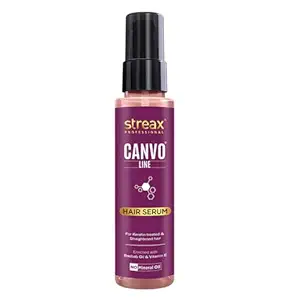  Streax Professional Canvoline Hair Serum,100ml|for Dry & Frizzy Hair|for Women & Men|For Straight & Silky hair 