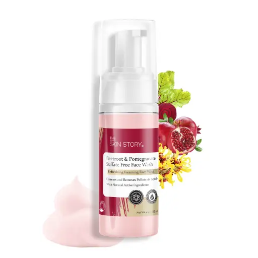 The Skin Story Beetroot & Pomegranate Sulfate Free Refreshing Foaming Face Wash - 100 ml