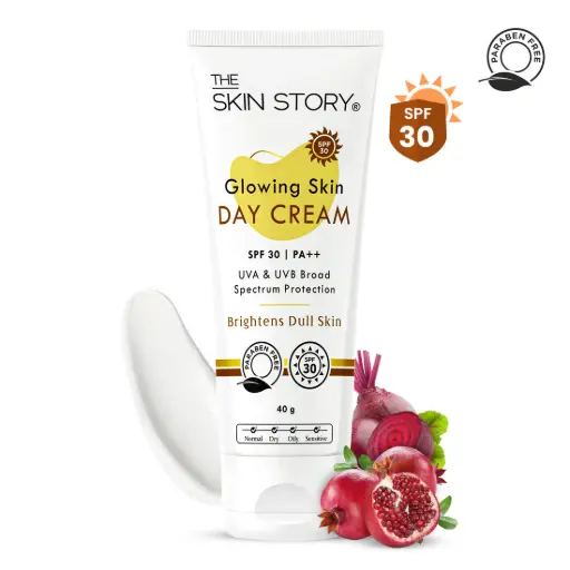 The Skin Story Glowing Skin Day Cream SPF 30 | Hydrates & Brightens 40gm