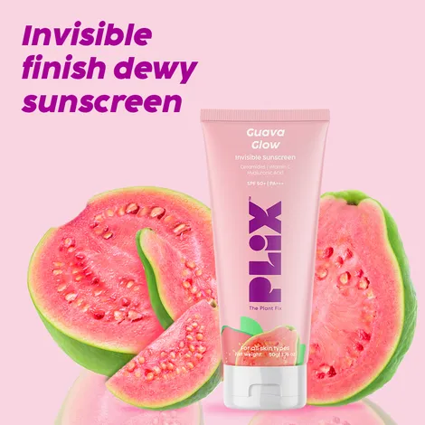 PLIX SPF 50+ Guava Glow Invisible Sunscreen Gel For UV A, UV B 50g