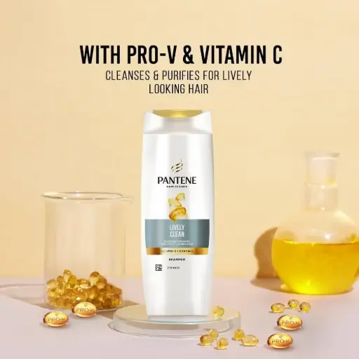  Pantene Advanced Haircare Solution, Lively Clean Shampoo for Women, 90 Ml