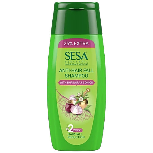 Sesa Ayurvedic Anti-Hair Fall Onion Shampoo - Bhringraj, Onion & 6 Ayurvedic Herbs, 100ml