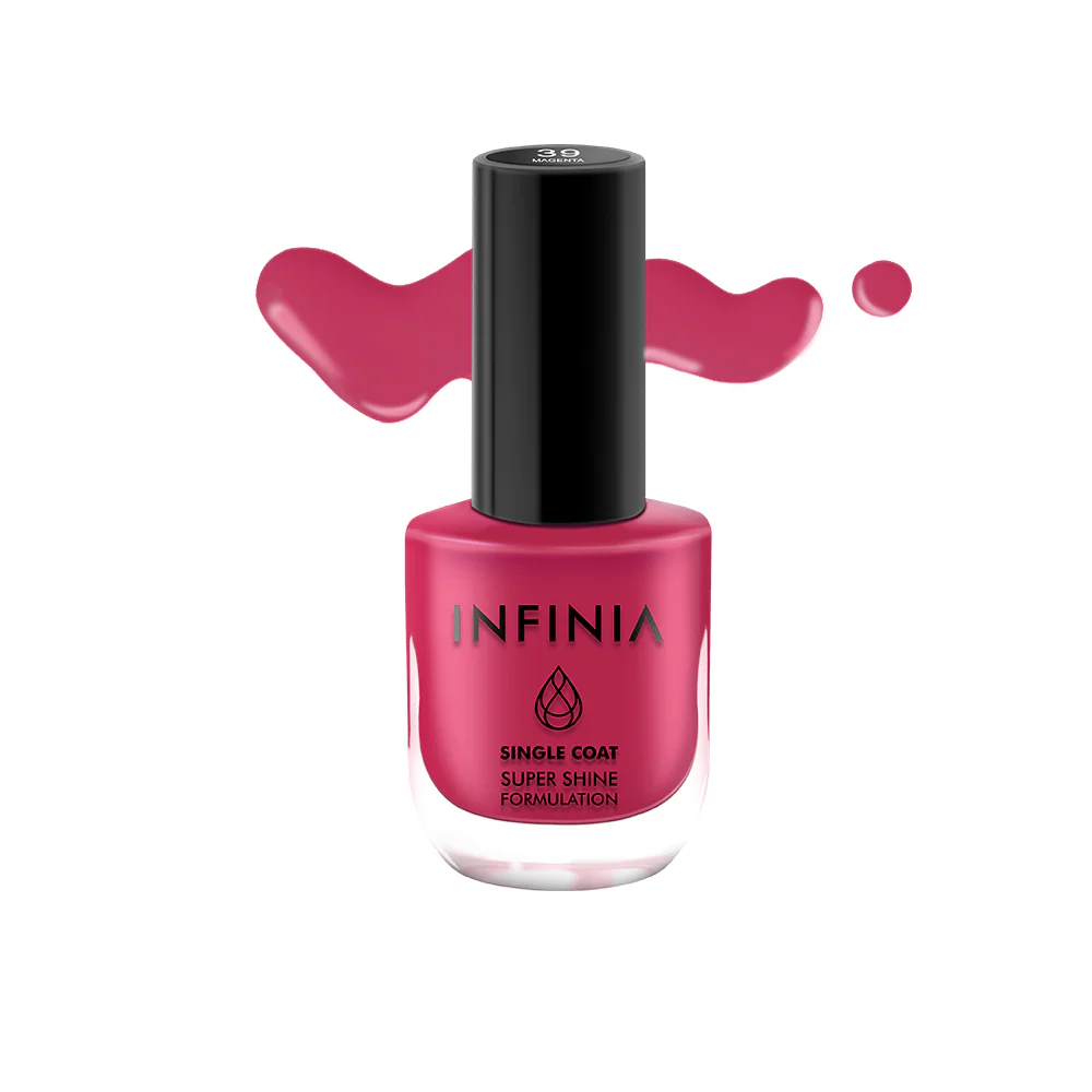 Infinia Black Single Coat Nail Polish