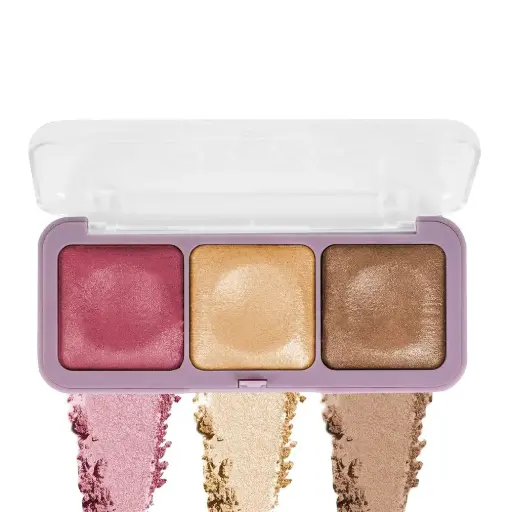  Hilary Rhoda Get Glow Highlighter Palette | Ultra Blendable & Long Lasting 3